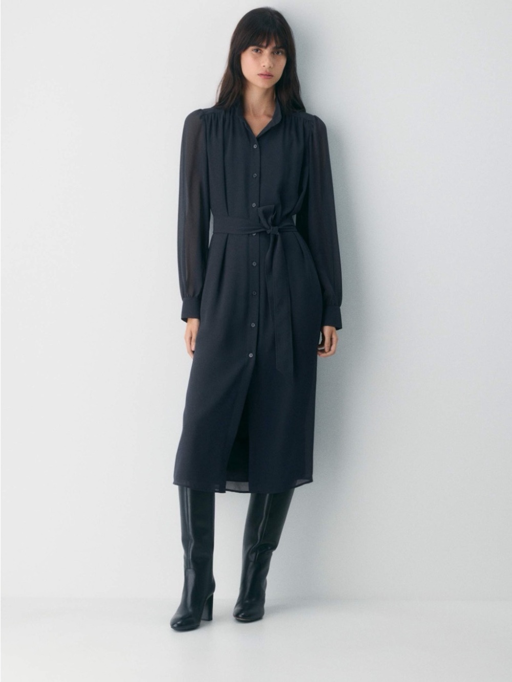 Aritzia Broadway Dress in XL Dark Night Navy